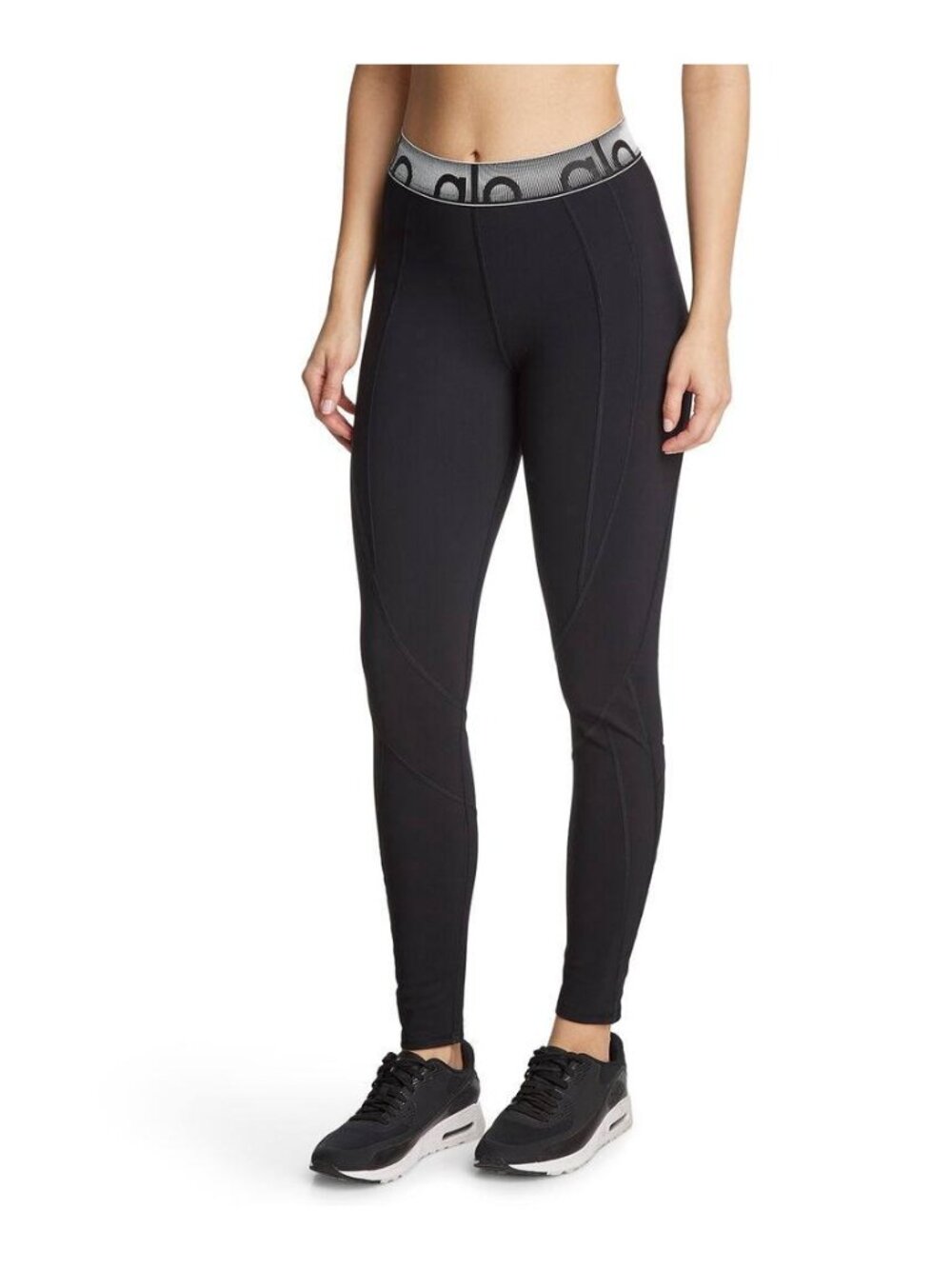 Alo Yoga High-Waist Airbrush Leggings Black XS Seamless Waistband Stretch